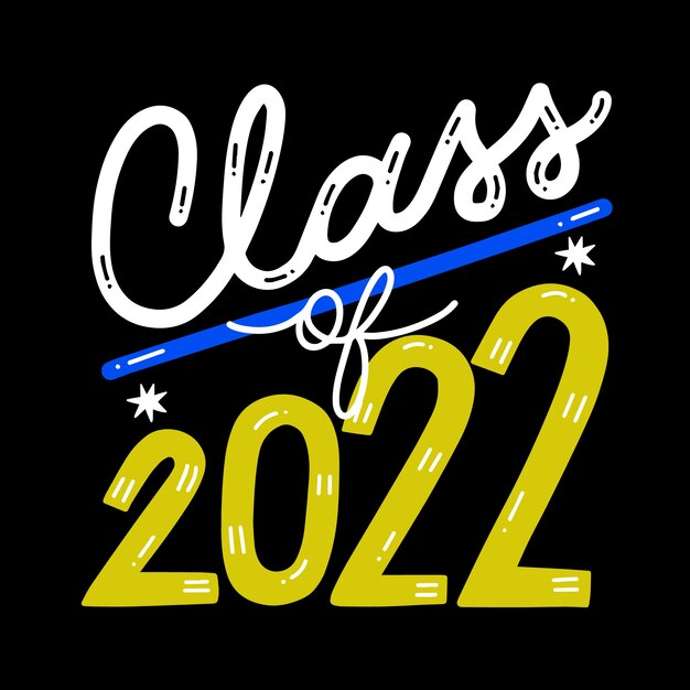 Handgetekende klasse van 2022-letters
