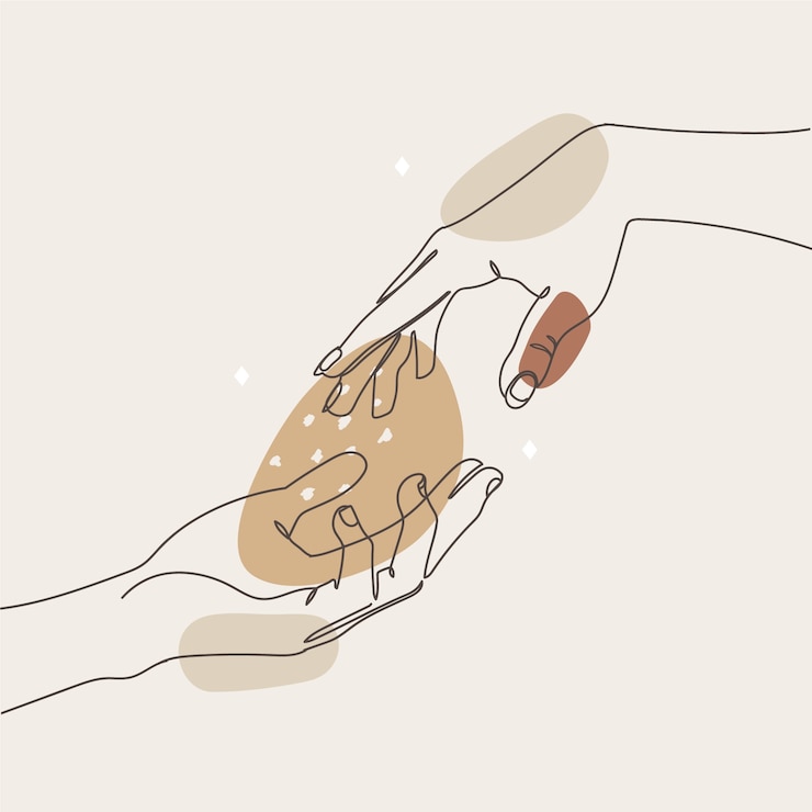 Gratis Vector handgetekende kunstillustratie met één regel