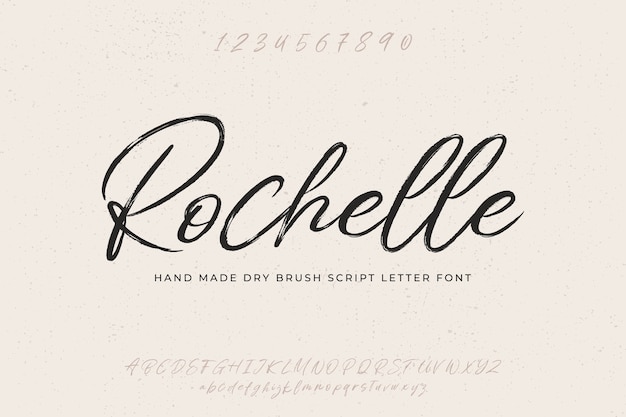 Gratis vector handgetekende letter lettertype teksteffect