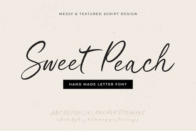 Handgetekende letter lettertype teksteffect