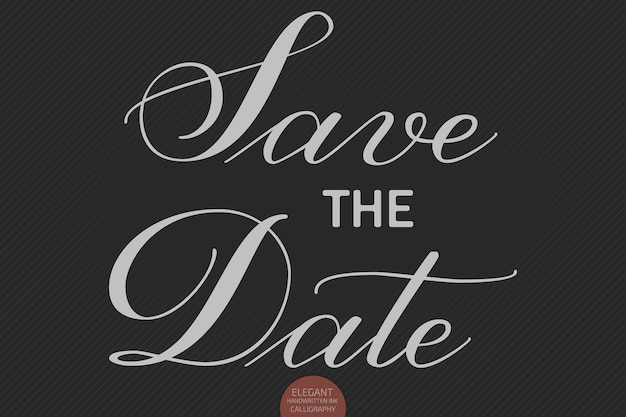 Gratis vector handgetekende letters - save the dateelegante moderne handgeschreven kalligrafie