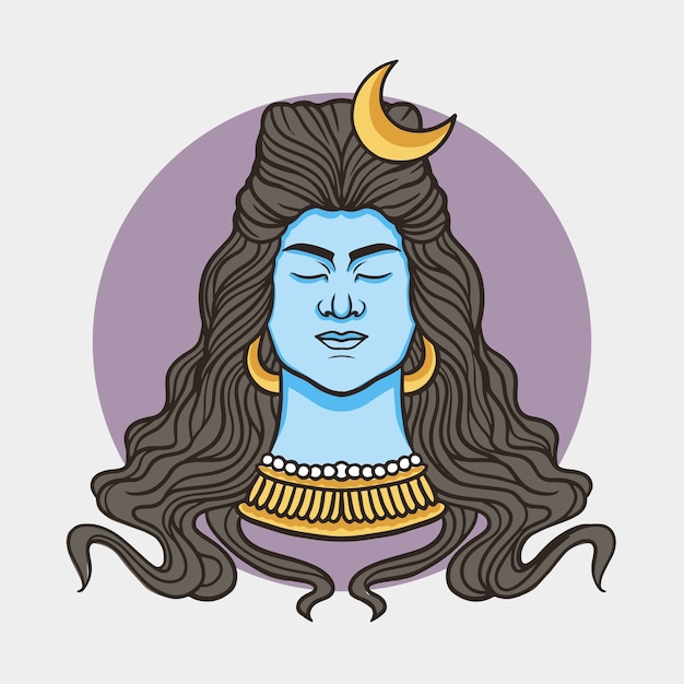 Handgetekende Maha Shivaratri-illustratie