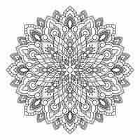 Gratis vector handgetekende mandala lotusbloemtekening