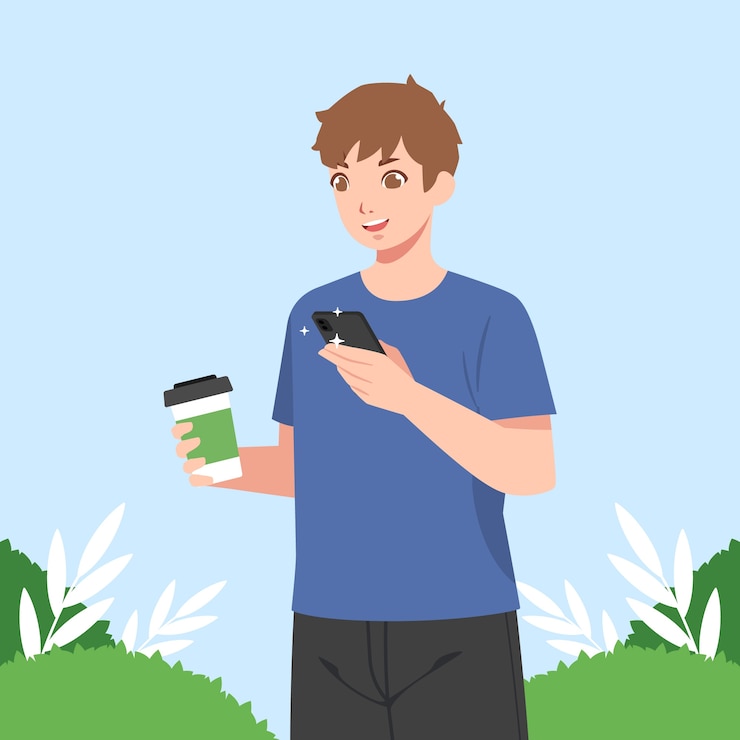 Gratis Vector handgetekende mensen die foto's maken van voedselillustratie