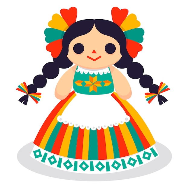 Gratis vector handgetekende mexicaanse popillustratie