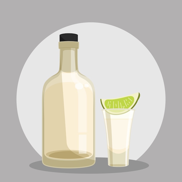 Gratis vector handgetekende mezcal-illustratie