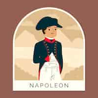 Gratis vector handgetekende napoleon illustratie