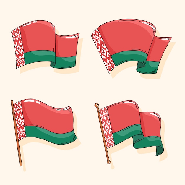 Handgetekende nationale emblemen van Wit-Rusland