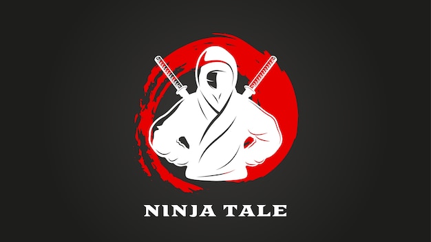 Gratis vector handgetekende ninja bureaubladachtergrond