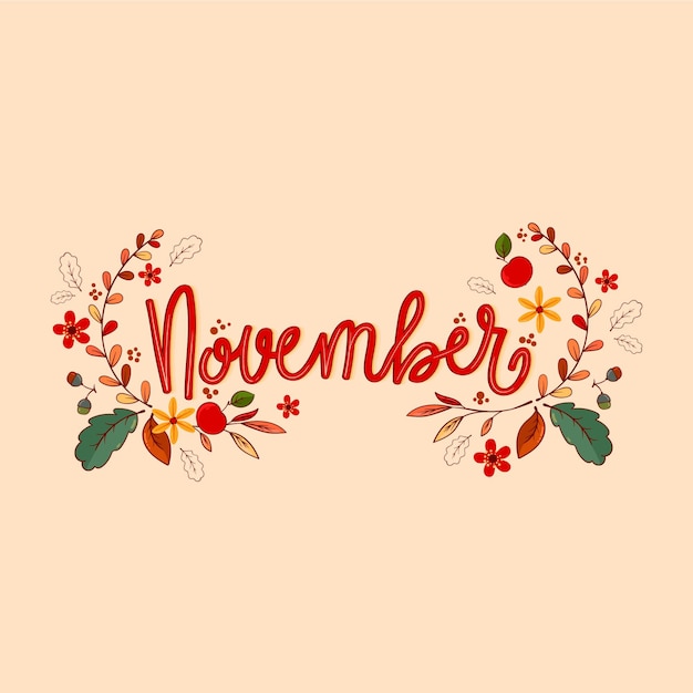 Handgetekende november-letters