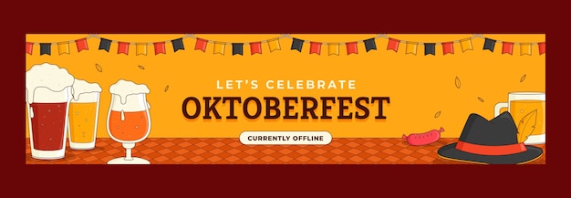 Handgetekende oktoberfest twitch banner