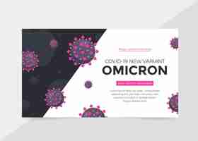 Gratis vector handgetekende ommicron-banner