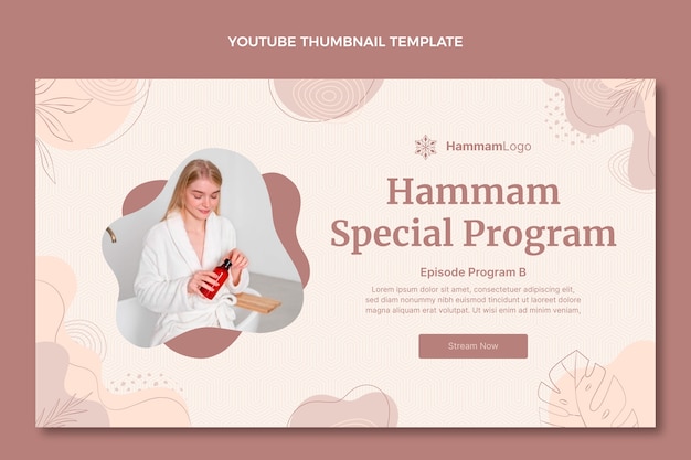 Handgetekende omtrek hammam youtube thumbnail