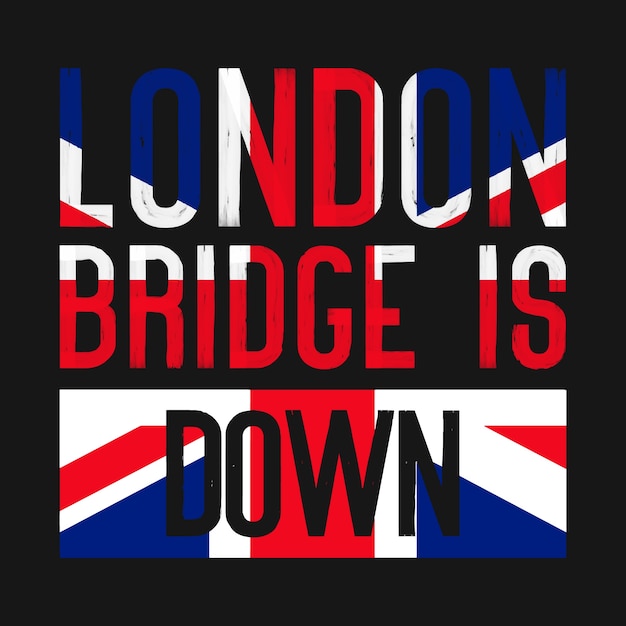 Gratis vector handgetekende operatie london bridge belettering