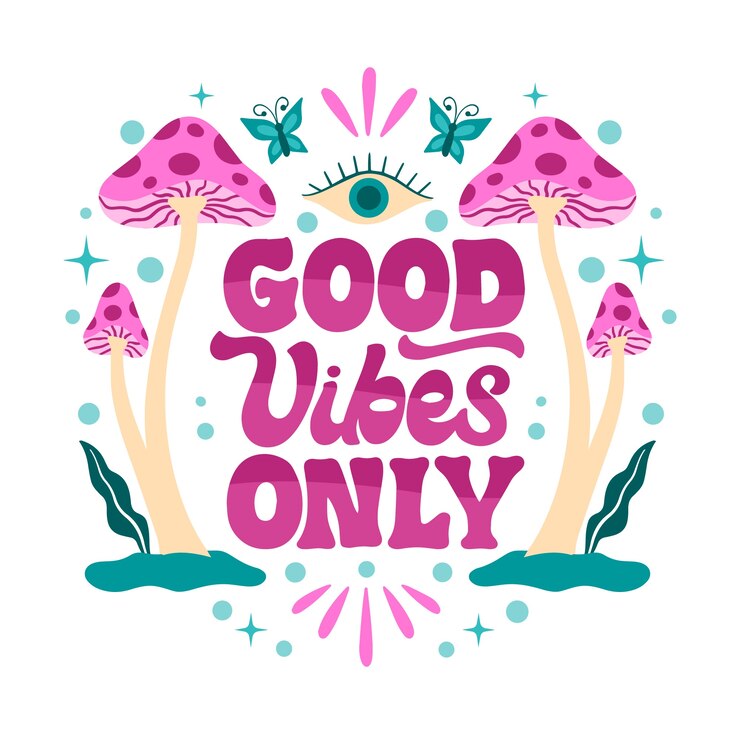 Gratis Vector handgetekende paddestoel belettering ontwerp