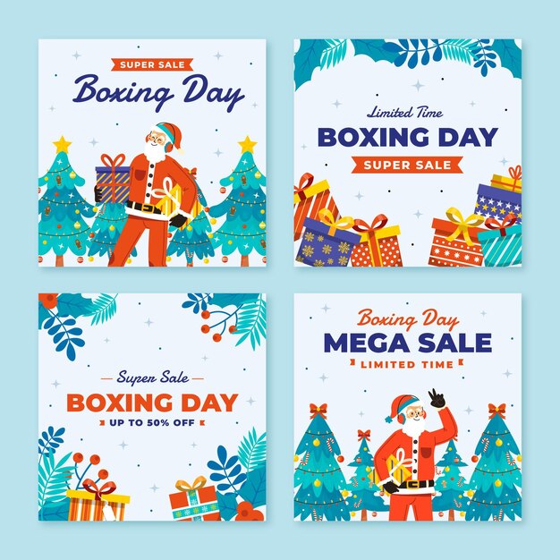 Handgetekende platte boxing day sale instagram posts collectie