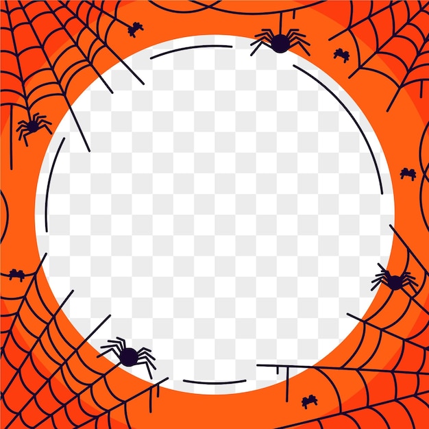 Gratis vector handgetekende platte halloween sociale media framesjabloon