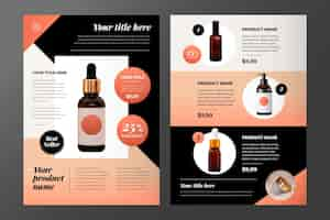 Gratis vector handgetekende productcatalogussjabloon