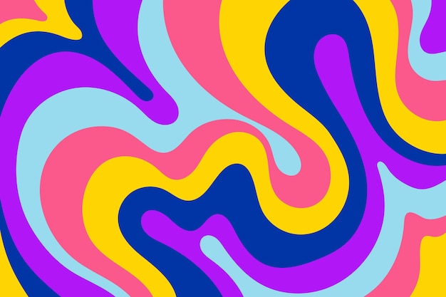 Handgetekende psychedelische kleurrijke achtergrond