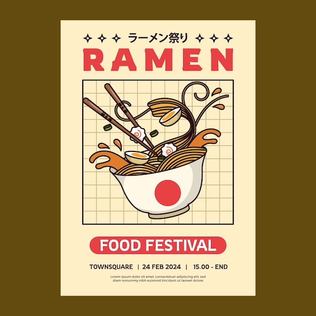 Gratis vector handgetekende ramen poster sjabloon