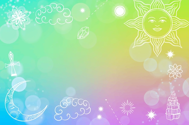 Gratis vector handgetekende regenboog glitter achtergrond