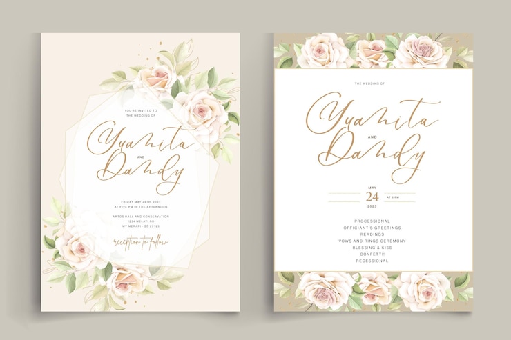 Gratis Vector handgetekende rozen krans en frame achtergrondontwerp