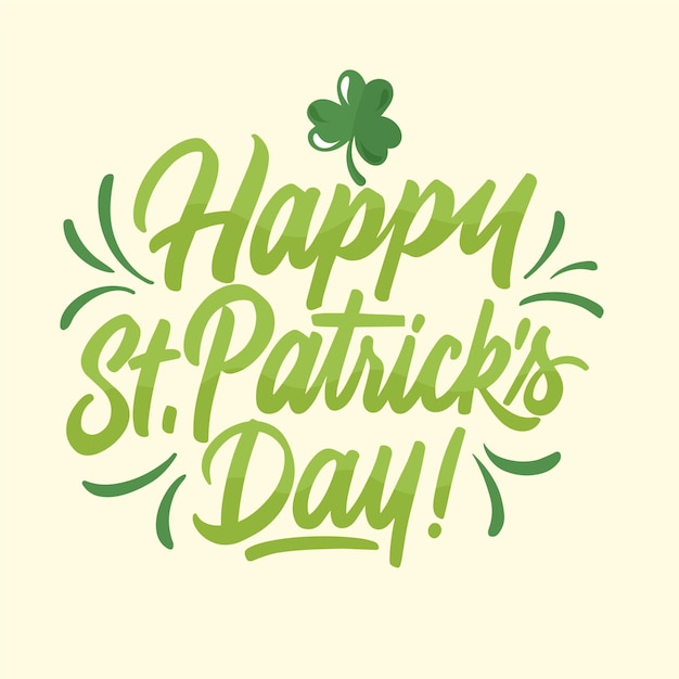 Handgetekende st. patrick's day belettering