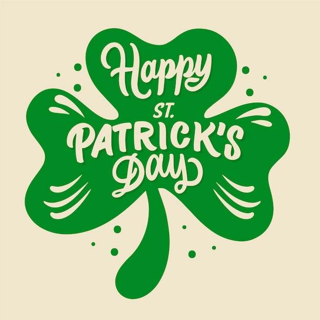 Handgetekende st. patrick's day belettering