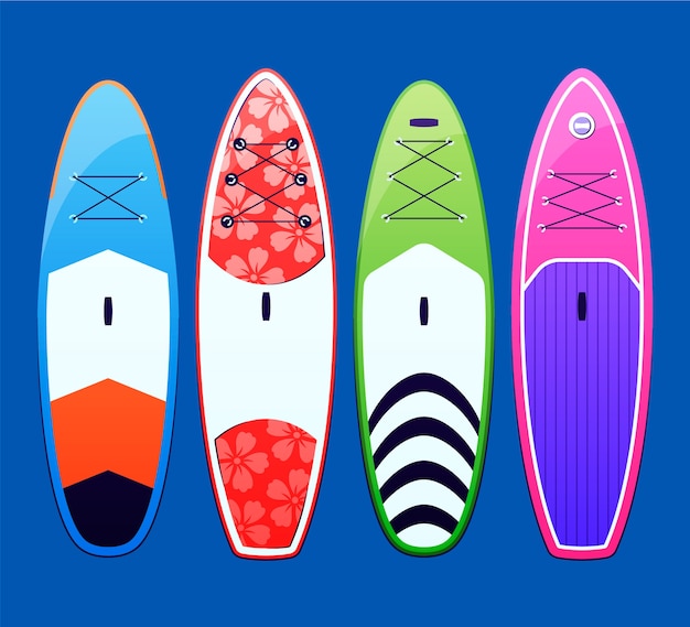 Handgetekende sup board-collectie