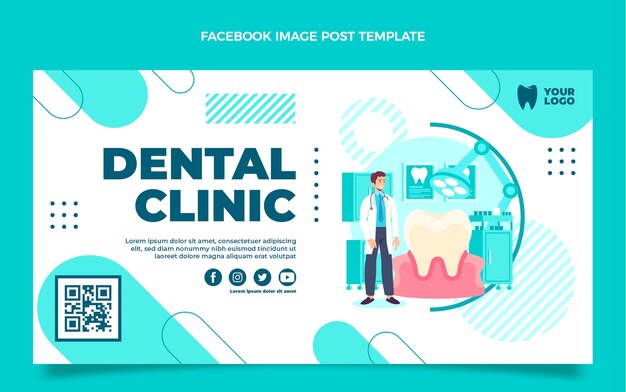 Handgetekende tandheelkundige kliniek facebook post