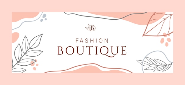 Handgetekende textuur boutique facebook cover