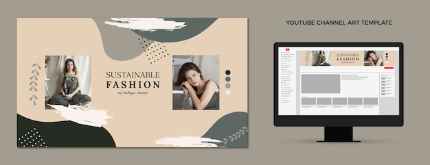 Handgetekende textuur boutique sjabloon