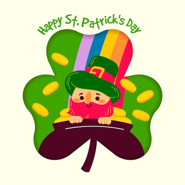 Gratis vector handgetekende thematische stijl st. patricks dagviering