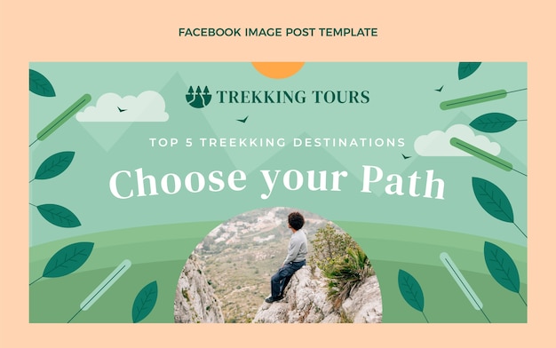 Gratis vector handgetekende trekking facebook post