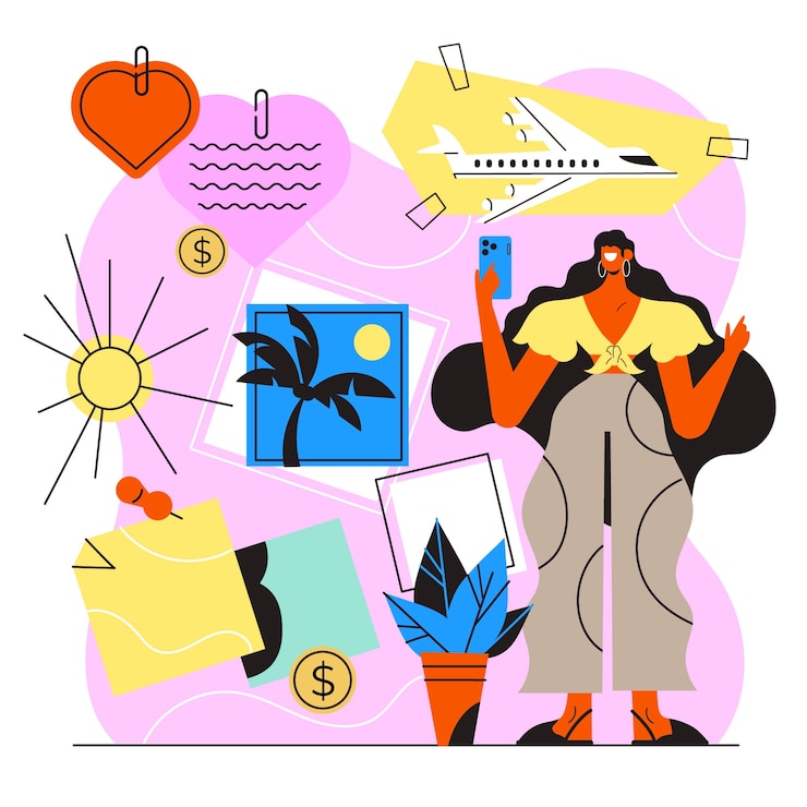 Gratis Vector handgetekende vision board illustratie