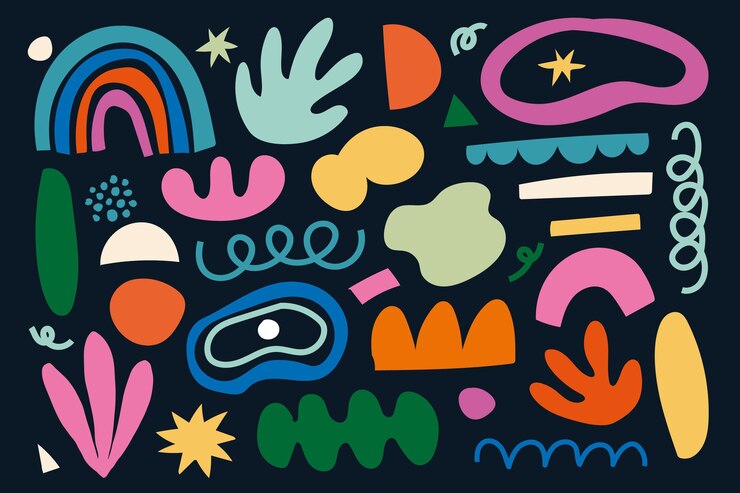 Gratis Vector handgetekende vormencollectie