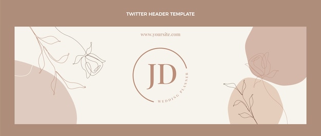 Handgetekende weddingplanner twitter header