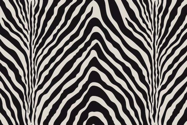 Handgetekende zebraprint patroon achtergrond