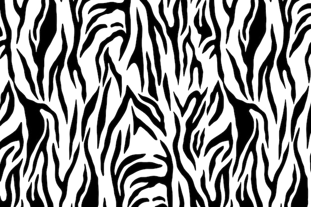 Handgetekende zebraprint patroon achtergrond