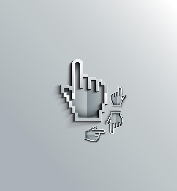 Gratis vector handmuissymbool, vectorillustratie