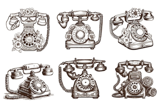 Handschets vintage telefooncollectie