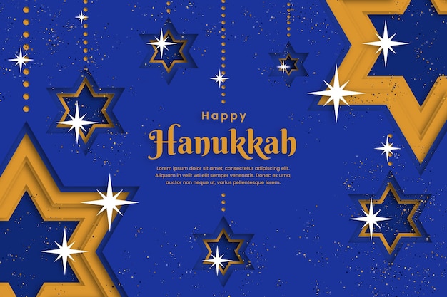 Hanukkahhanukkah in papieren stijl