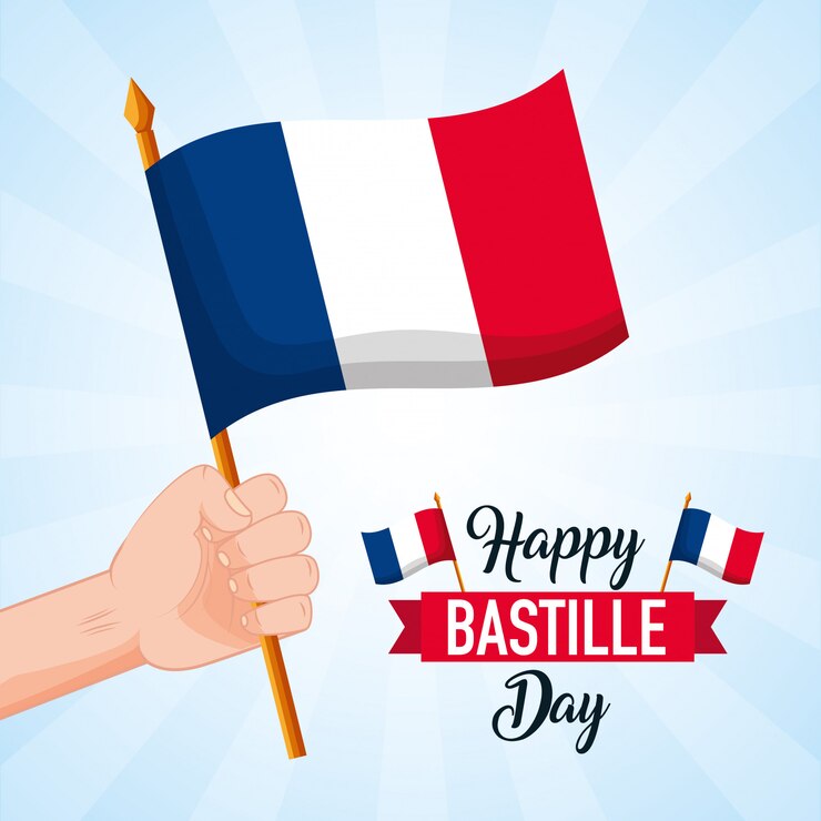 Gratis Vector happy bastille day