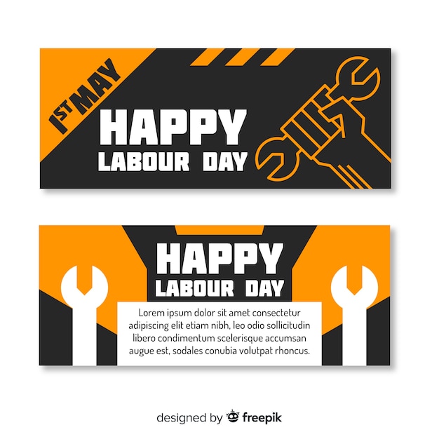 Happy dag van de arbeid banners