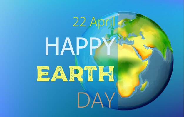 Happy earth day aquarel tekenen