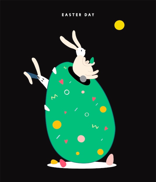 Happy easter dag concept illustratie