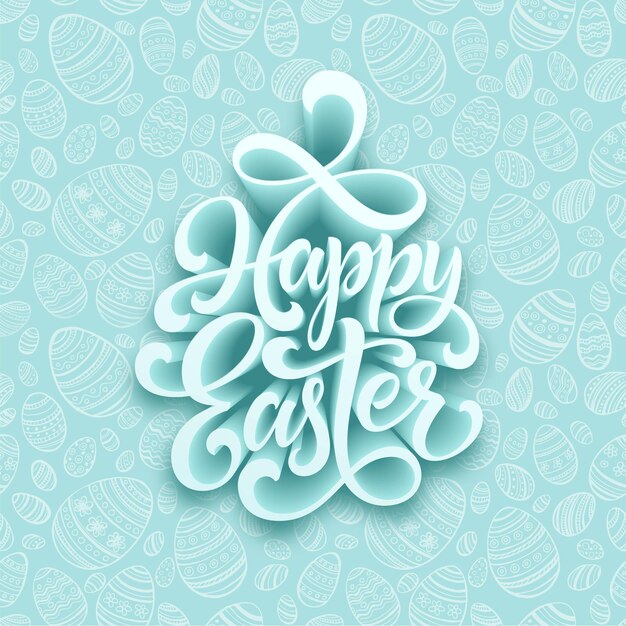 Happy Easter handgeschreven letters. Vakantie kalligrafie.