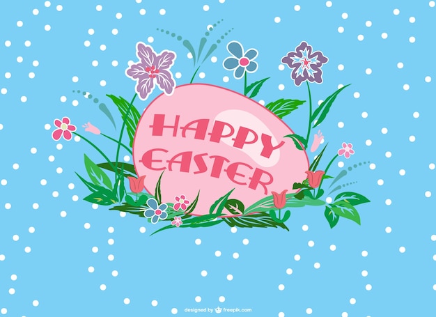 Gratis vector happy easter postkaart