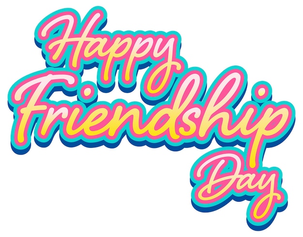 Happy Friendship Day belettering Logo