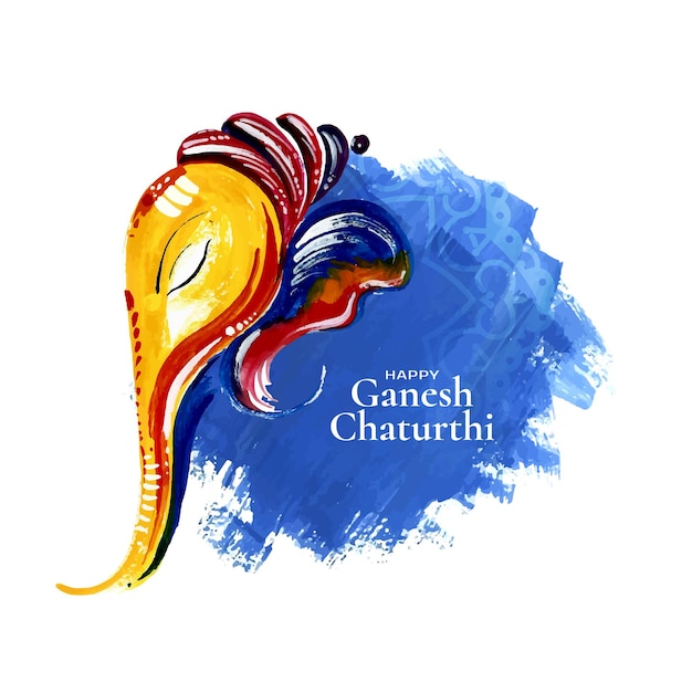 Gratis vector happy ganesh chaturthi traditionele indiase festival wenskaart